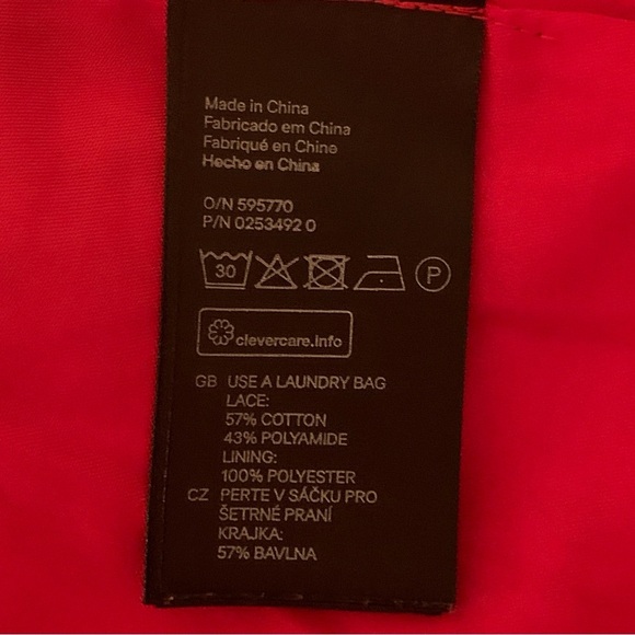 H&M Red Lace Fit & Flare Mini Dress - Picture 9 of 10